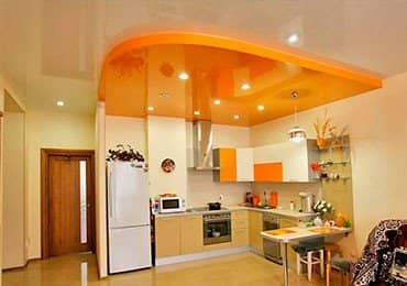 Натяжной потолок на кухню